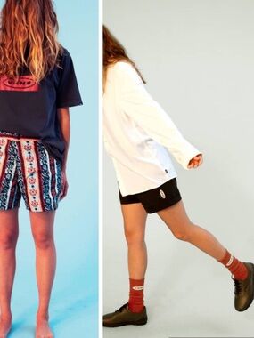 Y2K 90s Vans x Curren x Knost Unisex Reversible Black Tribal Board Short US31